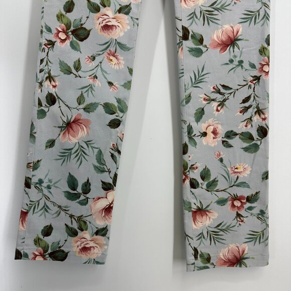 Dolce & Gabbana Floral Print Slim Straight Leg Pants 44 / 8 Womens Vintage - Picture 7 of 12